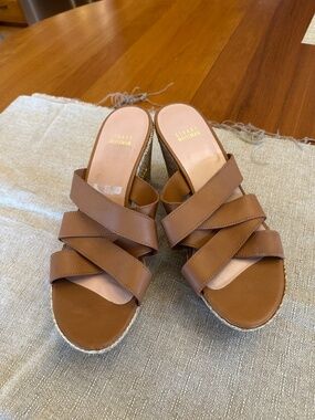 Stuart Weitzman Platform Multi-strap Mule Size 9.5